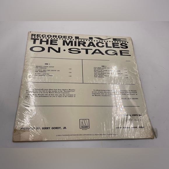 THE MIRACLES: On Stage Live US Motown 80s Reissue Vinyl LP SEALED - Picture 4 of 4